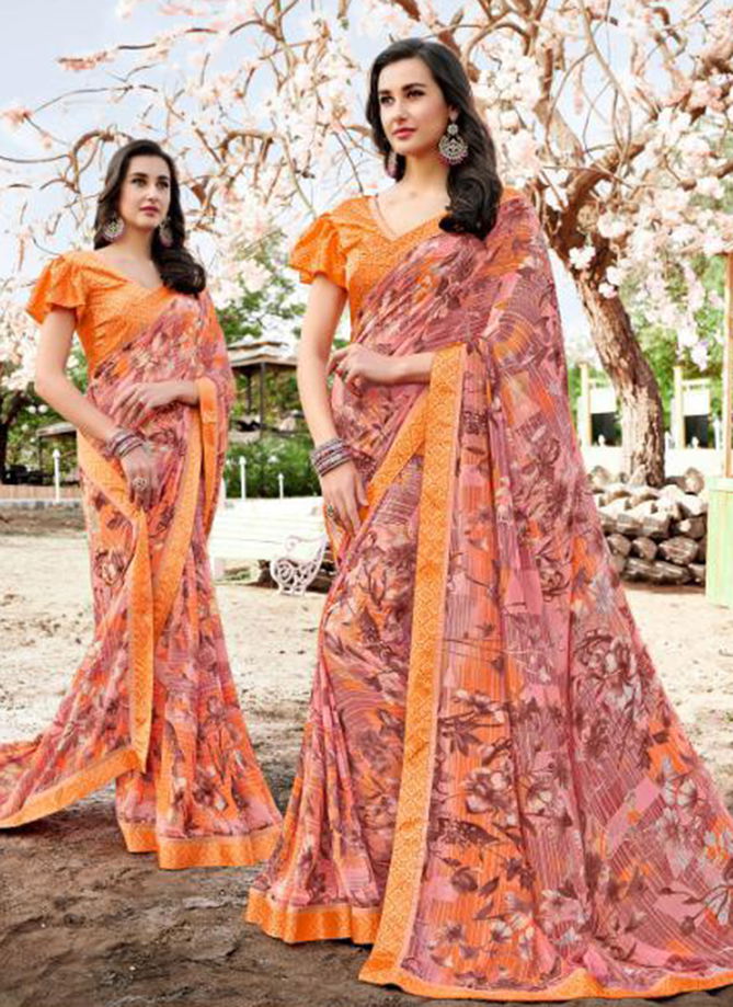 Florence Weightless Designer Casual Wear Lace Bordered Sarees Collection 21101-21110